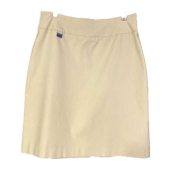 EUC Lisette L khaki stretchy short skirt - Picture 1 of 4